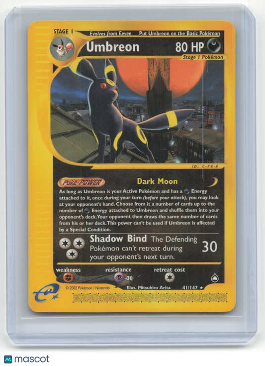 2002 Pokemon TCG Umbreon Aquapolis #41/147 English