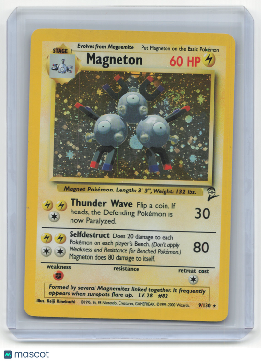 2000 Pokemon TCG Magneton Base Set 2 #9/130 Lightly Played Swirl