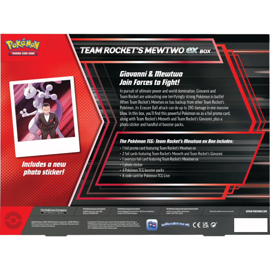 2025 Pokémon TCG: Scarlet & Violet—Team Rocket's Mewtwo ex Box