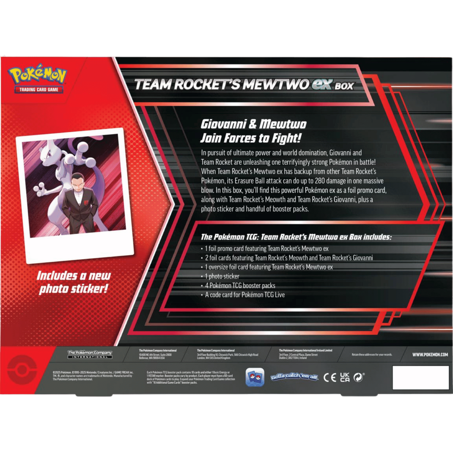 2025 Pokémon TCG: Scarlet & Violet—Team Rocket's Mewtwo ex Box