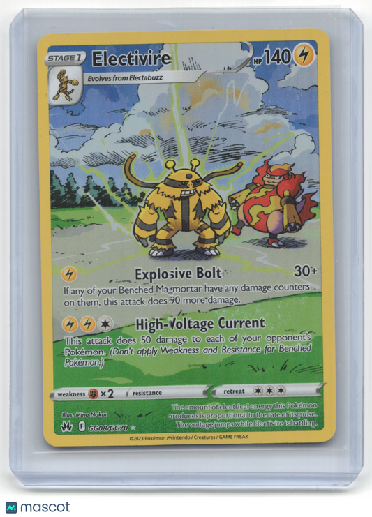 2023 Pokemon Electivire Crown Zenith: Galarian Gallery #GG08/GG70 Near Mint
