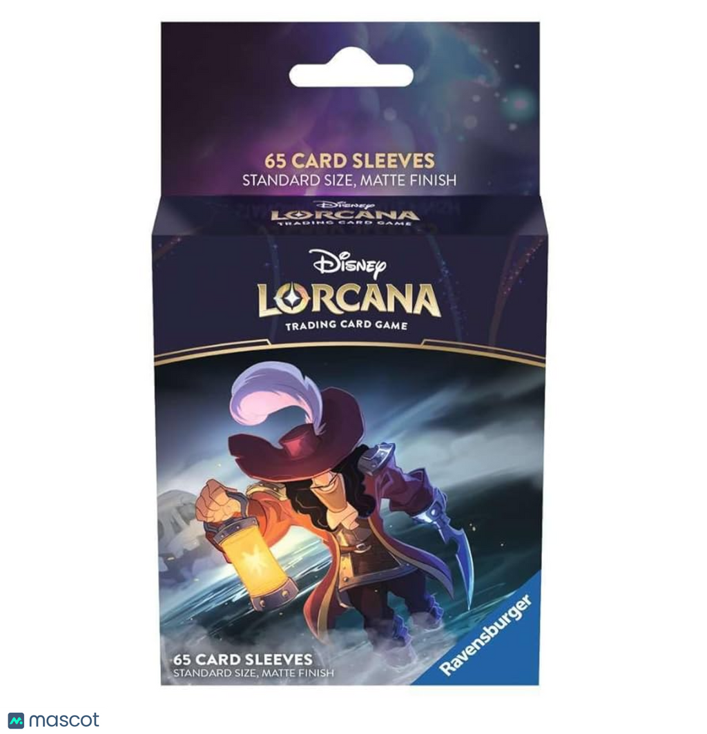 Lorcana Standard 20 Pt. (Captain Hook, Forceful Duelist) Card Sleeves 65 Ct - Papa Joey's Collectibles