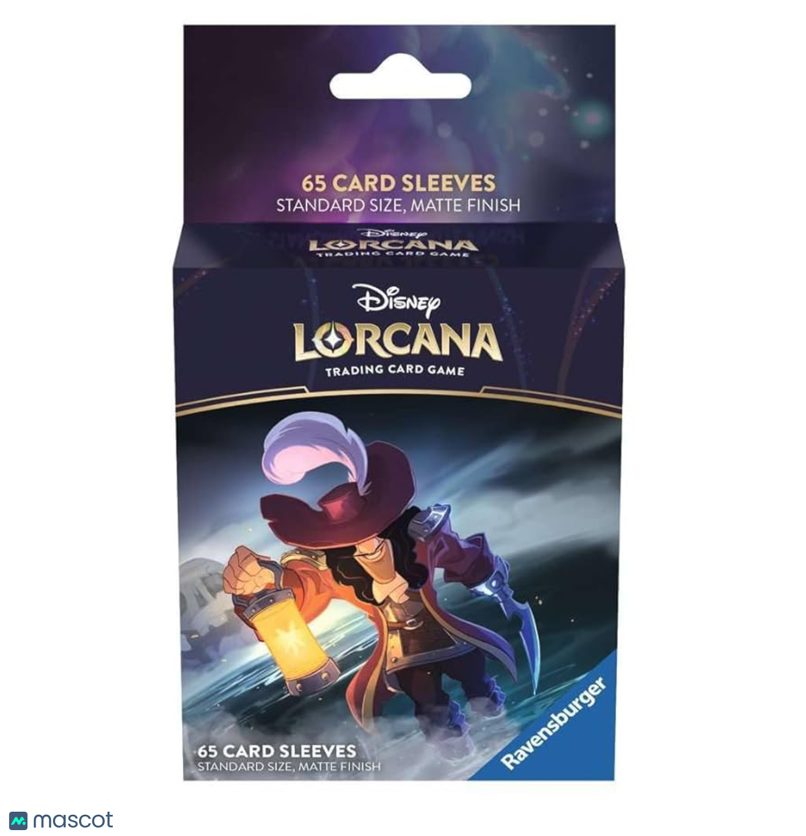 Lorcana Standard 20 Pt. (Captain Hook, Forceful Duelist) Card Sleeves 65 Ct - Papa Joey's Collectibles