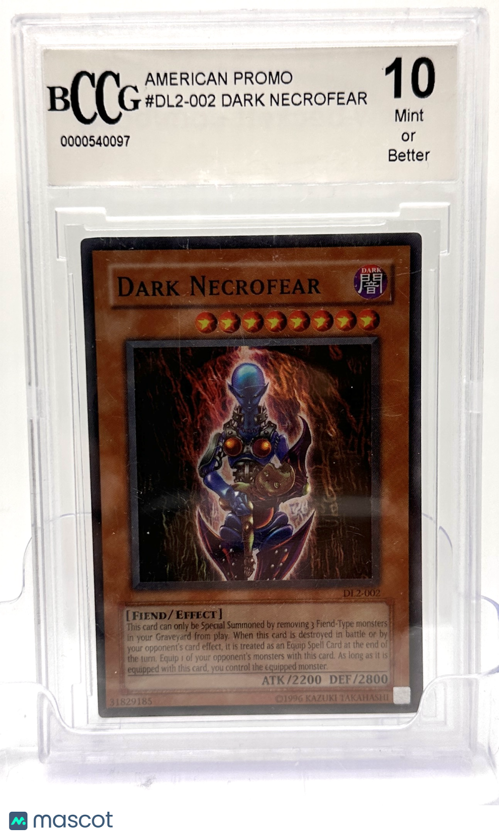 2003 Yu-Gi-Oh! TCG—Dark Necrofear #DL2-002 Duelist League Series 2— Foil BCCG 10