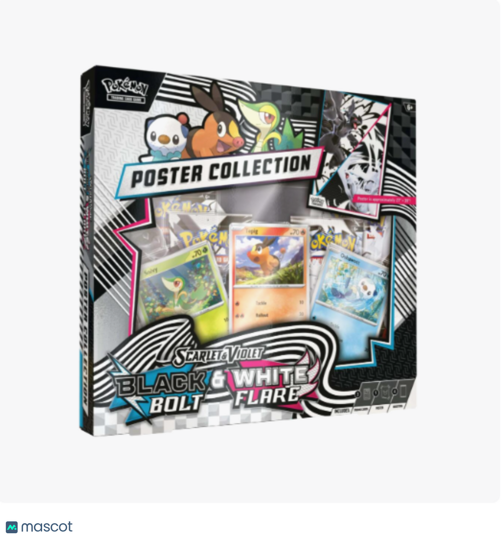 2025 Pokemon Scarlet & Violet Black Bolt & White Flare Poster Collection