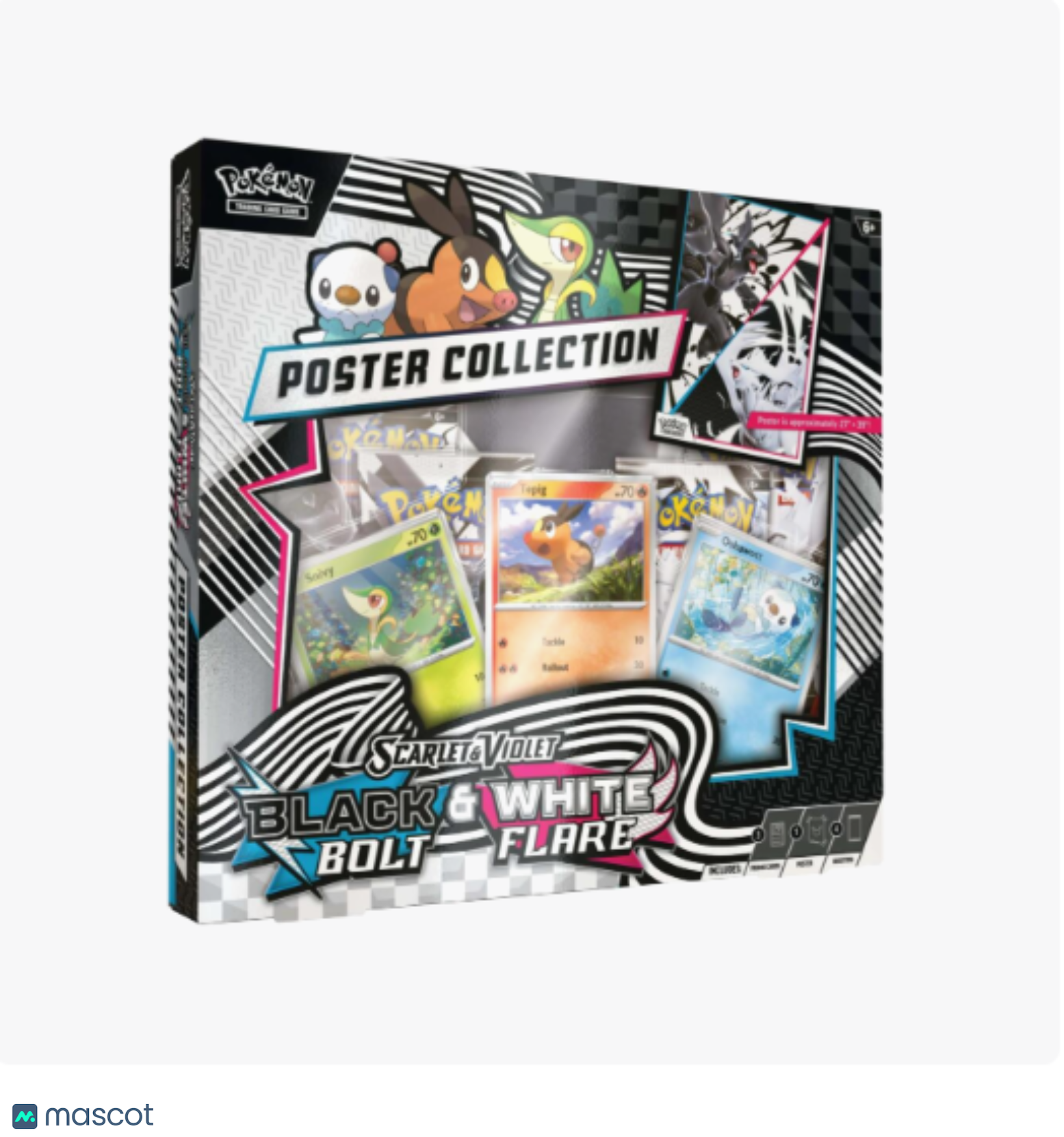 2025 Pokemon Scarlet & Violet Black Bolt & White Flare Poster Collection