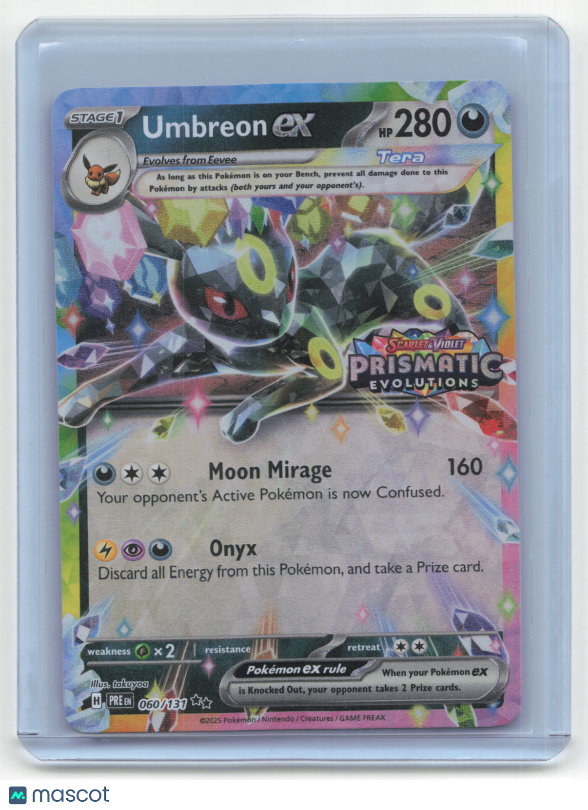 2025 Pokemon Umbreon EX Prismatic Evolutions #060/131 Stamped