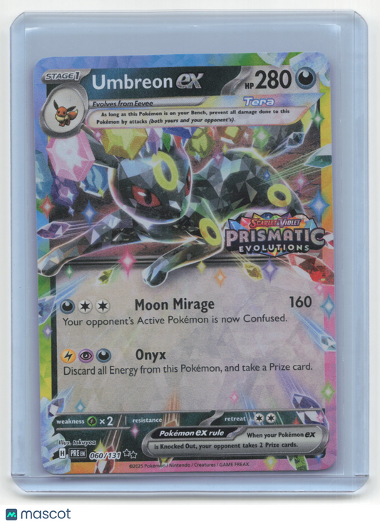 2025 Pokemon Umbreon EX Prismatic Evolutions #060/131 Stamped