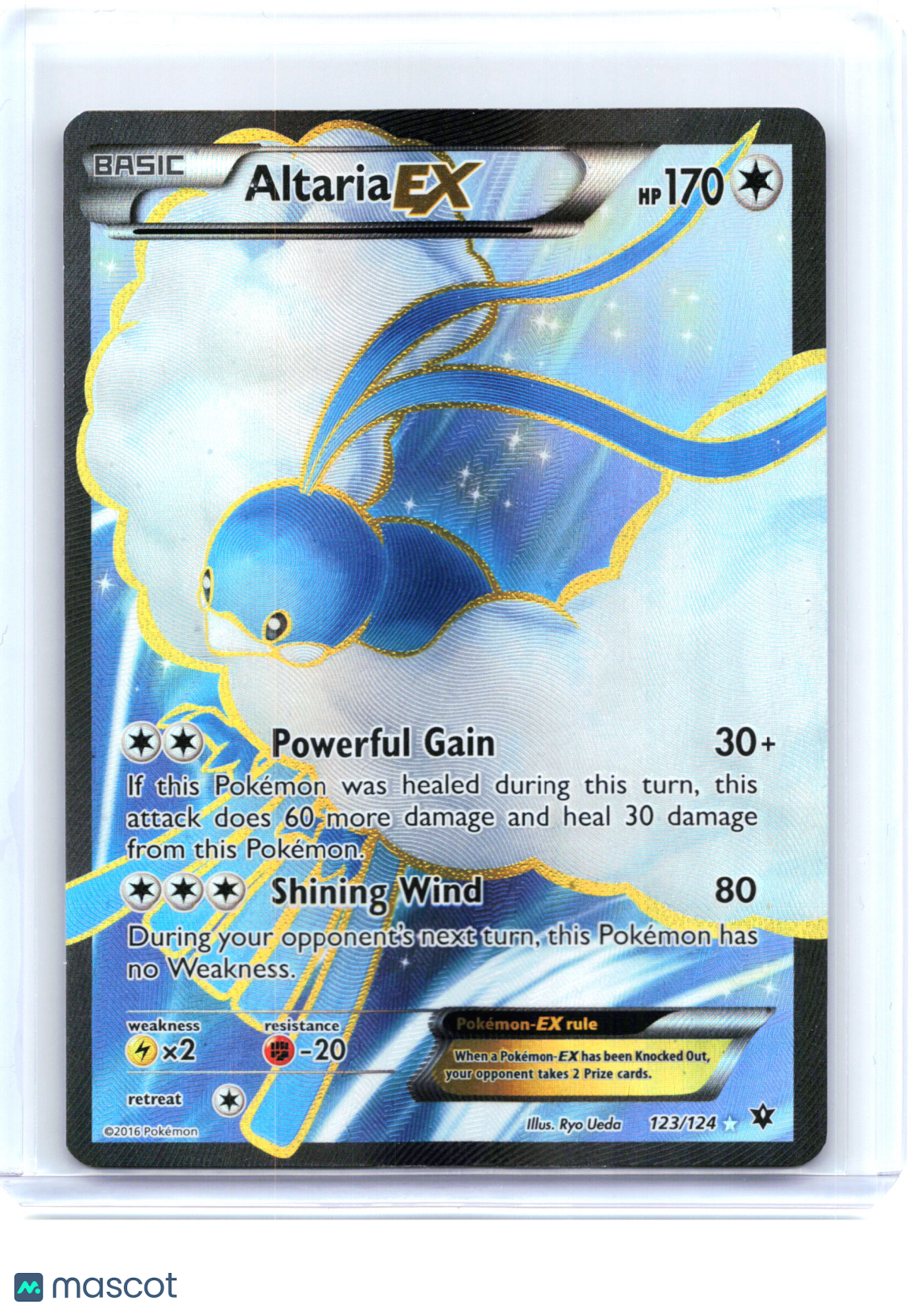 2016 Pokemon—Altaria EX #123 Fates Collide—Ultra Rare Holo [Damaged]