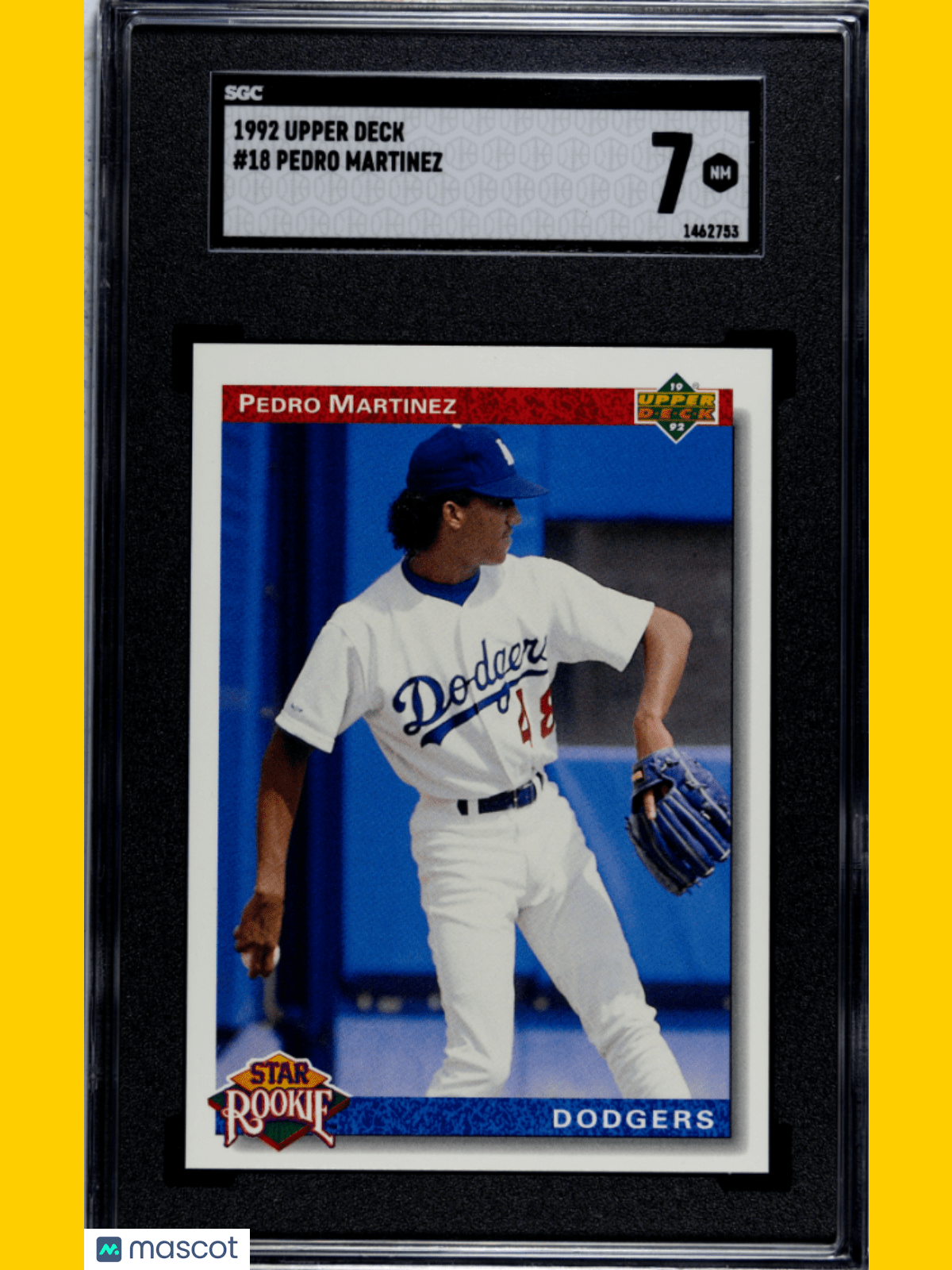 1992 Upper Deck Baseball Pedro Martinez #18 SGC 7