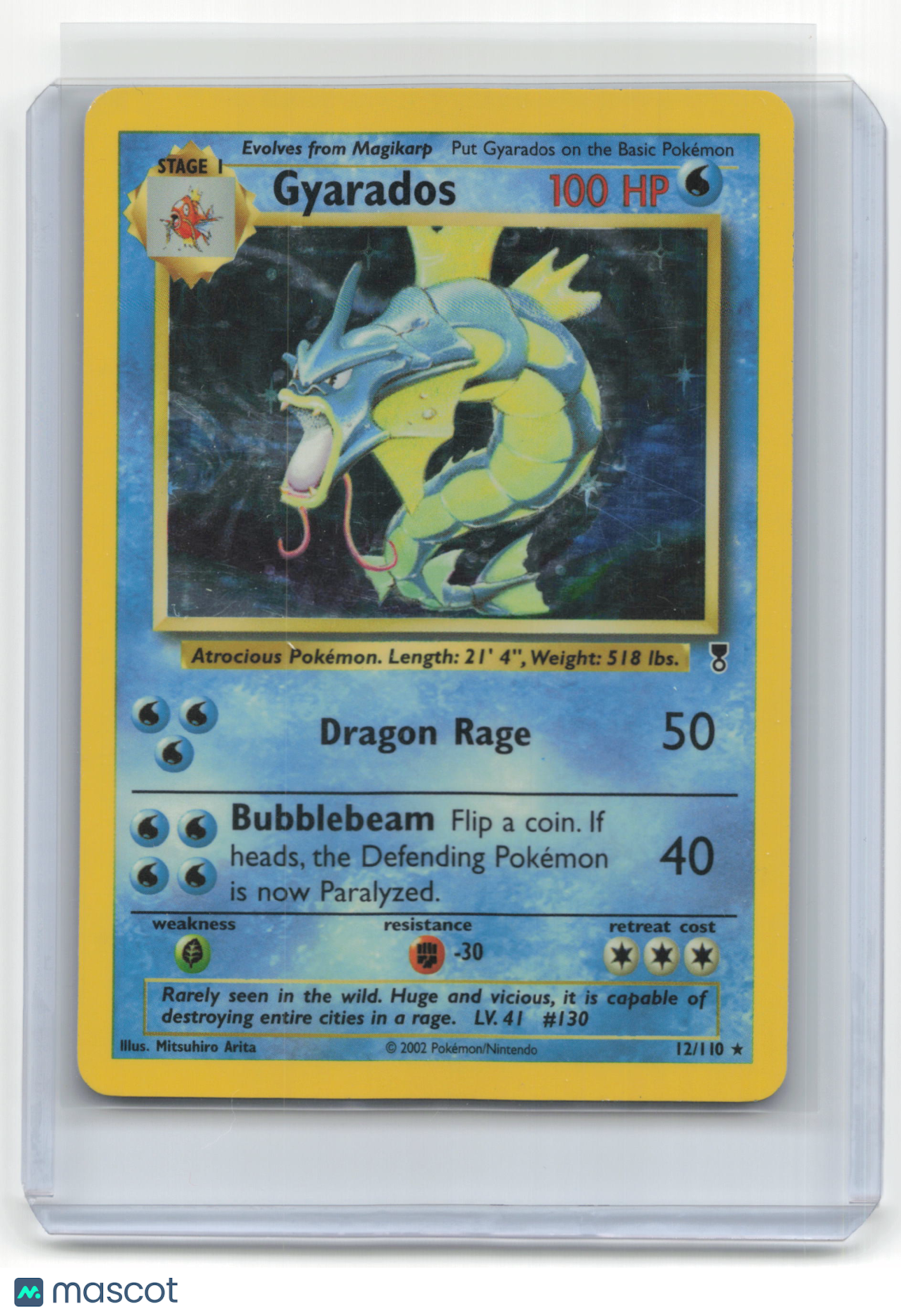 2002 Pokemon TCG Gyarados Legendary Collection #12/110 Heavily Played Holo