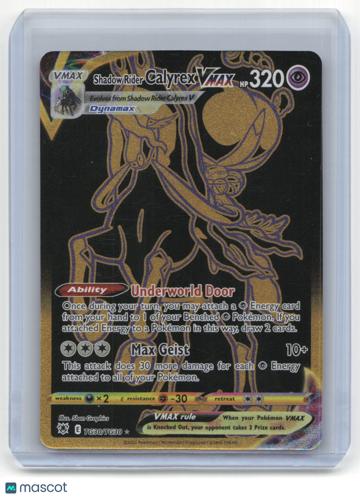 2022 Pokemon TCG Shadow Rider Calyrex VMAX Astral Radince #TG30/TG30