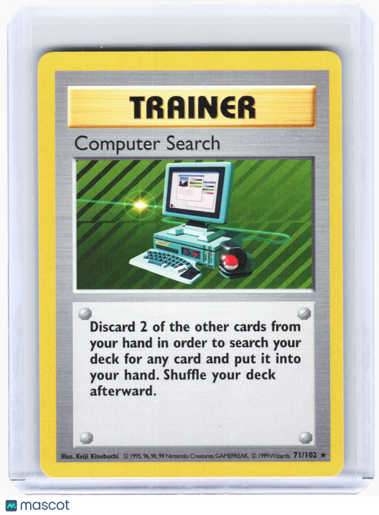 1999 Pokemon—Computer Search #71/102 Base Set (Shadowless)—Rare Non-Foil