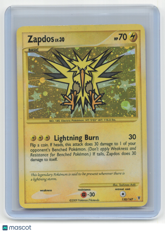 2009 Pokemon Zapdos Supreme Victors #150/147 Damaged