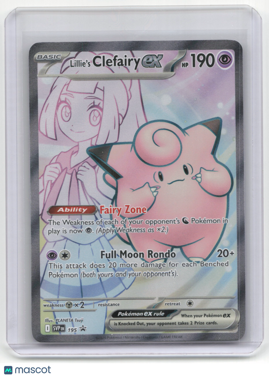 2025 Pokemon Lillie's Clefairy EX SV Black Star Promos #195