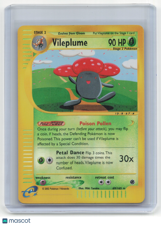 2002 Pokemon TCG Vileplume Expedition #69/165 Damaged