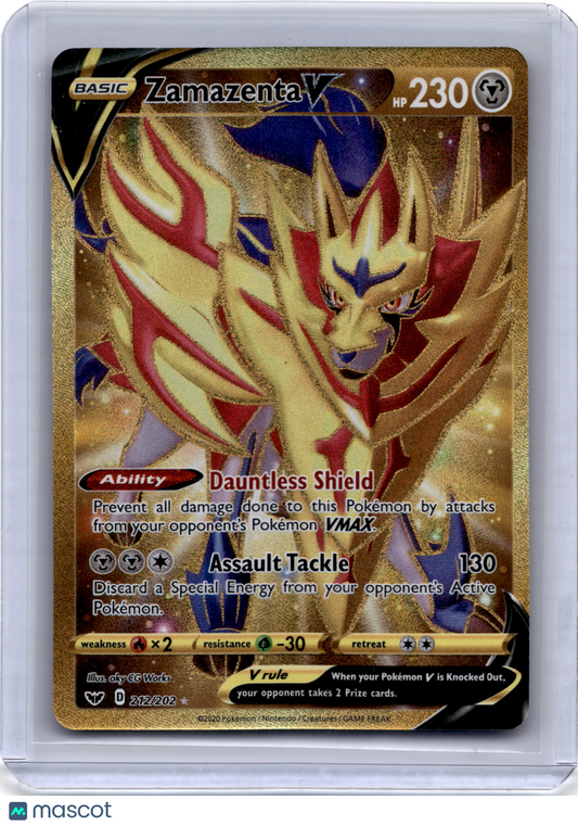 2020 Pokemon TCG Zamazenta V Sword & Shield #212/202