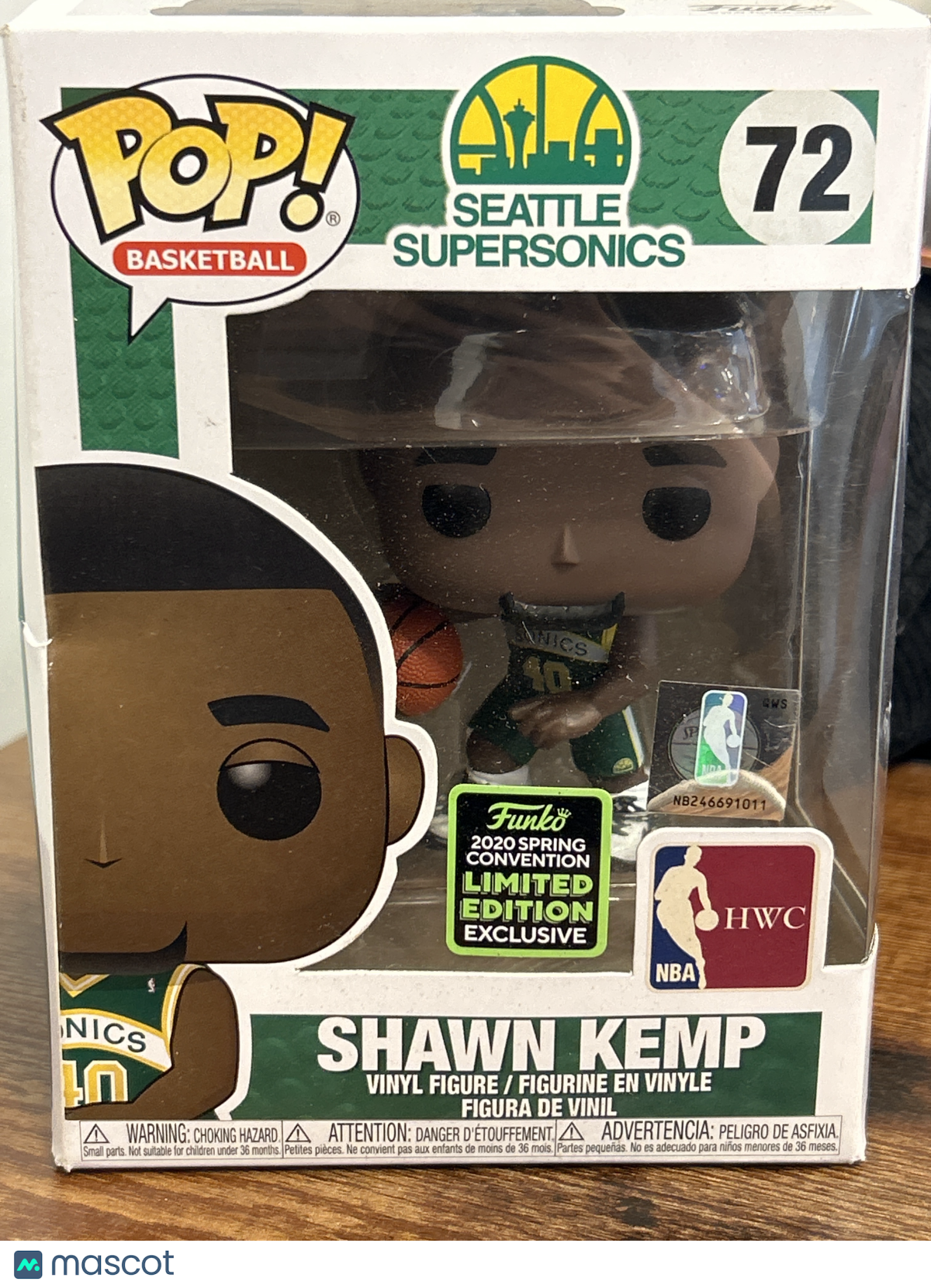 POP! Basketball—Shawn Kemp #72 Seattle Supersonics—2020 Spring Convention Limited Edition