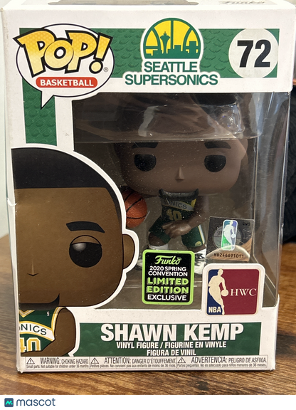 POP! Basketball—Shawn Kemp #72 Seattle Supersonics—2020 Spring Convention Limited Edition