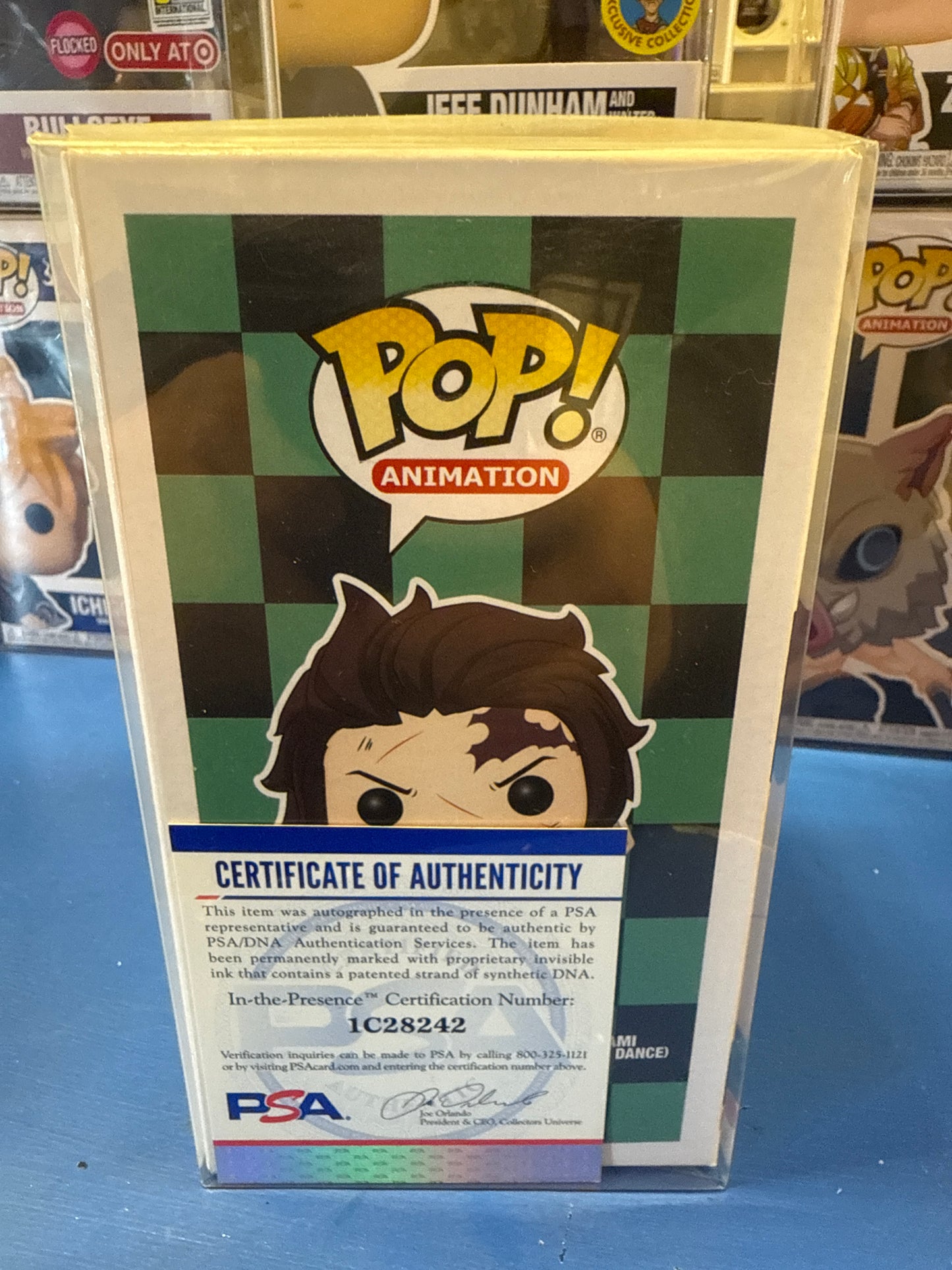 Funko Demon Slayer Tanjiro Kamado #874 (VG) GITD Chase (Zach Aduilar Auto PSA)