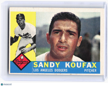Topps 1960 Topps Baseball—Sandy Koufax #343 —Very Good
