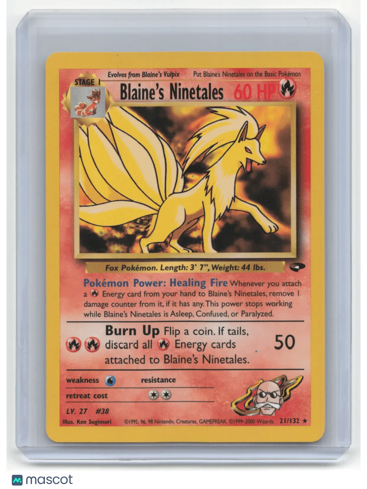 2000 Pokemon TCG Blaine's Ninetales Gym Challenge #21/132 Mod Played - Papa Joey's Collectibles