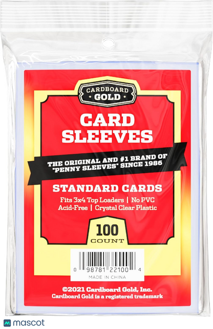 Cardboard Gold Standard 35 Pt. Clear Glossy Card Sleeves 100 Ct - Papa Joey's Collectibles