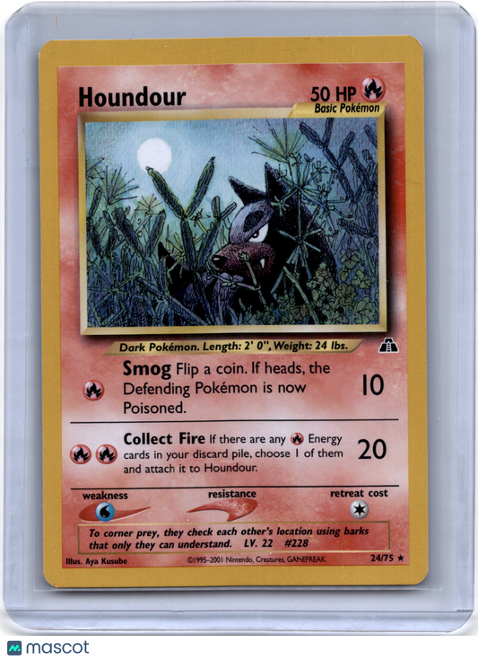 2001 Pokemon TCG Houndour Neo Discovery #24/75 Unlimited