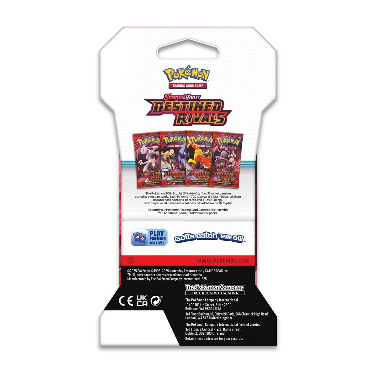 2025 Pokémon TCG: Scarlet & Violet—Destined Rivals Sleeved Booster Pack