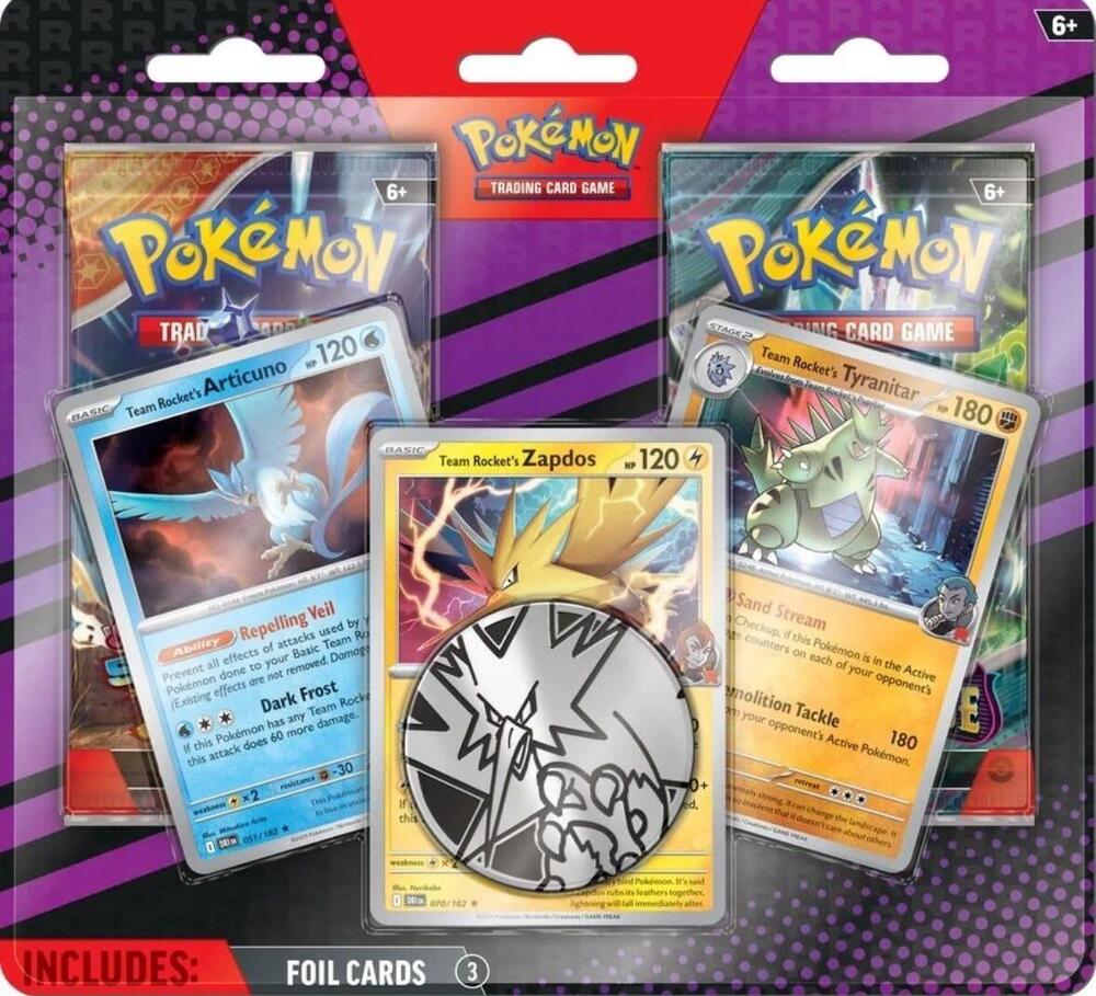 2025 Pokemon - 2-Pack Blister Pack [Team Rocket's Articuno, Zapdos & Tyranitar]