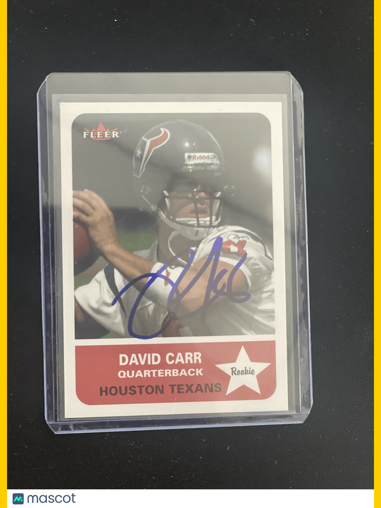 2002 Fleer Football David Carr Autograph w/COA #268