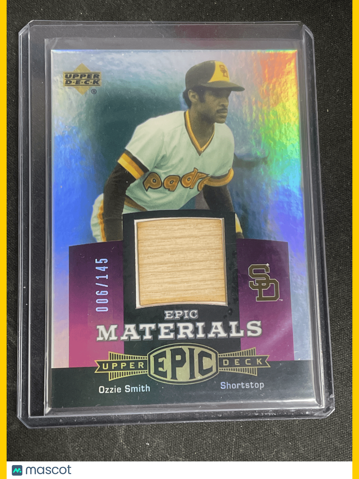 2006 Epic Baseball Ozzie Smith Relic Materials Red /145 #EM-OS1