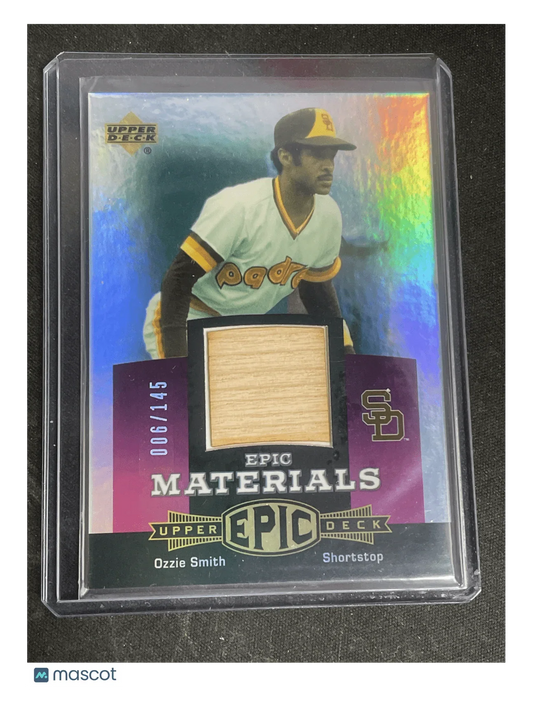 2006 Epic Baseball Ozzie Smith Relic Materials Red /145 #EM-OS1 - Papa Joey's Collectibles