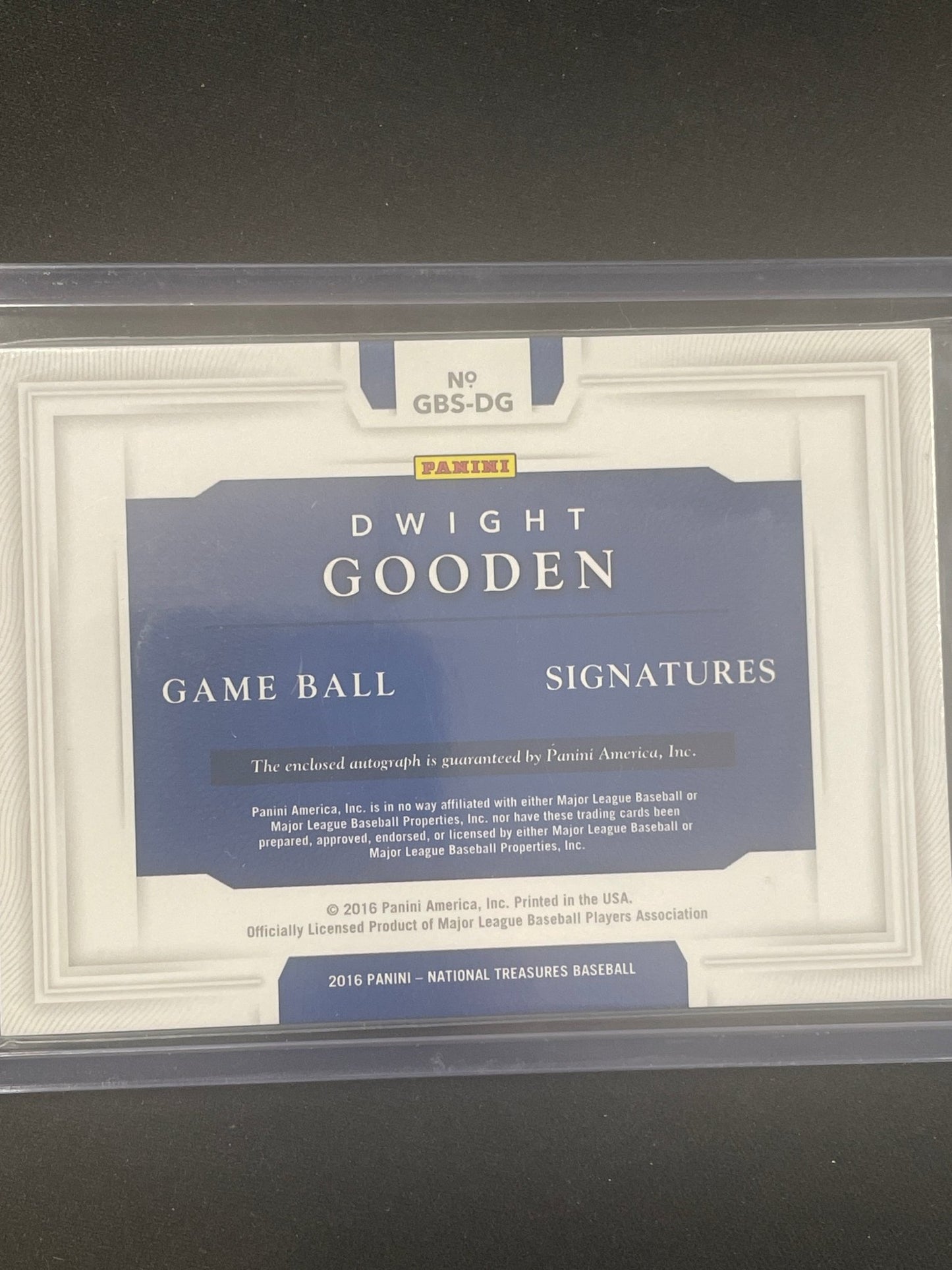 2016 National Treasures Baseball Dwight Gooden Autograph /75 #GBS-DG