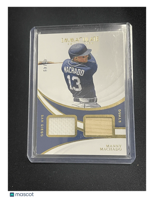 2019 Immaculate Baseball Manny Machado Relic /49 - Papa Joey's Collectibles