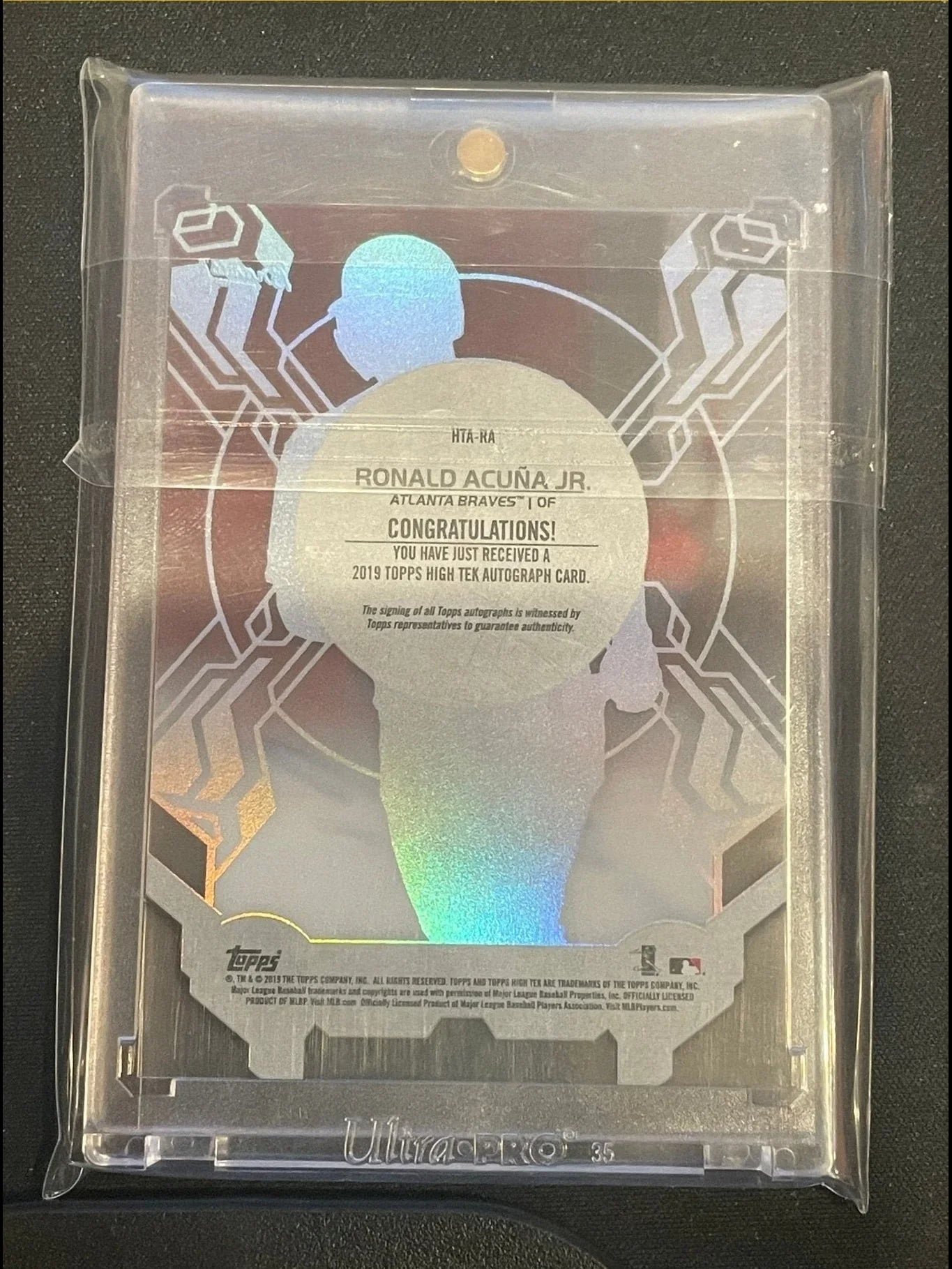 2019 Topps High Tek Baseball Ronald Acuna Jr Autograph /25 #HTA-RA - Papa Joey's Collectibles