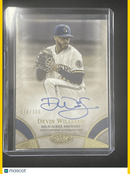 2021 Tier One Baseball Devin Williams Autograph /300 #BOA-DW - Papa Joey's Collectibles