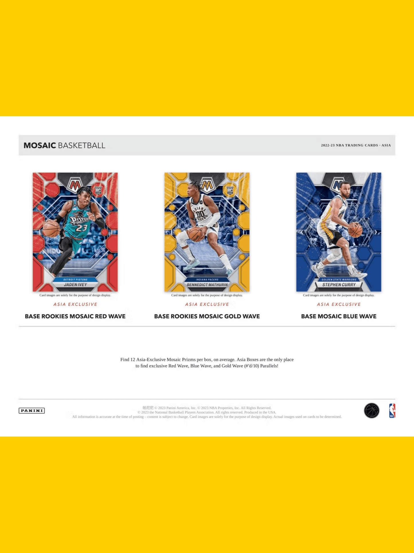 2022-23 Panini Mosaic Asia TMALL Basketball Hobby Pack