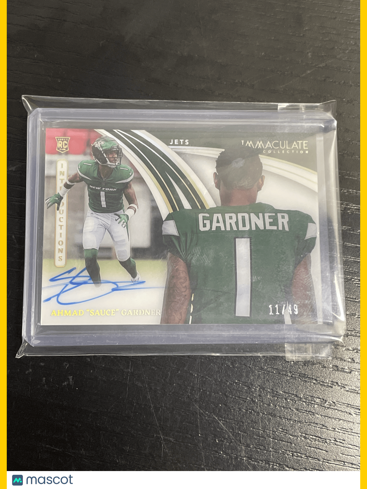 2022 Immaculate Collection Football Ahmad Sauce Gardner Autograph /49 #INT-ASG