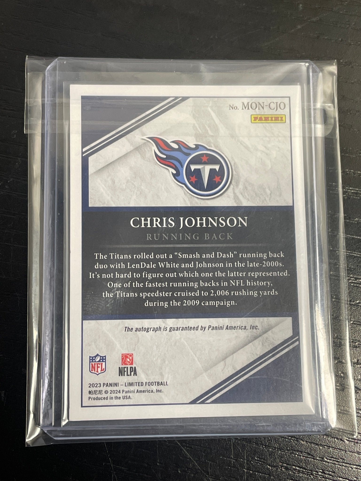 2023 Limited Football Chris Johnson Autograph /99 #MON-CJO