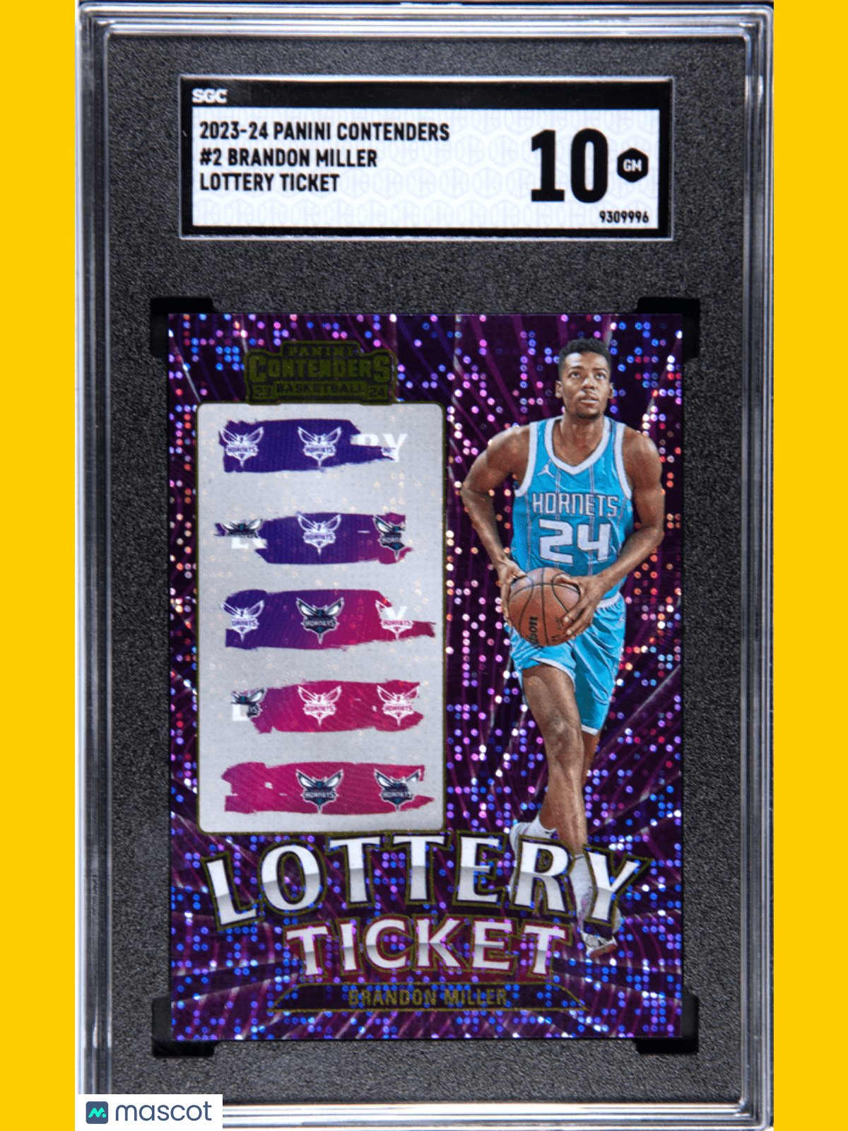 2023 Panini Contenders Basketball Brandon Miller Lottery Ticket #2 SGC 10