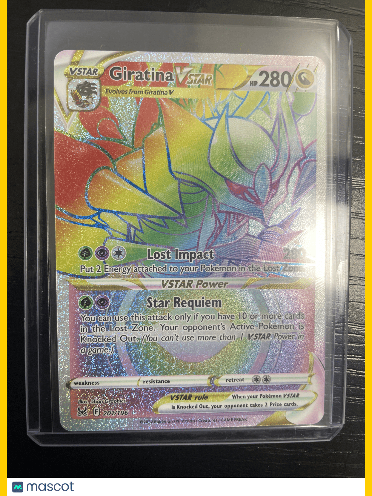 2023 Pokemon Giratina Vstar #201/196 Masterpieces