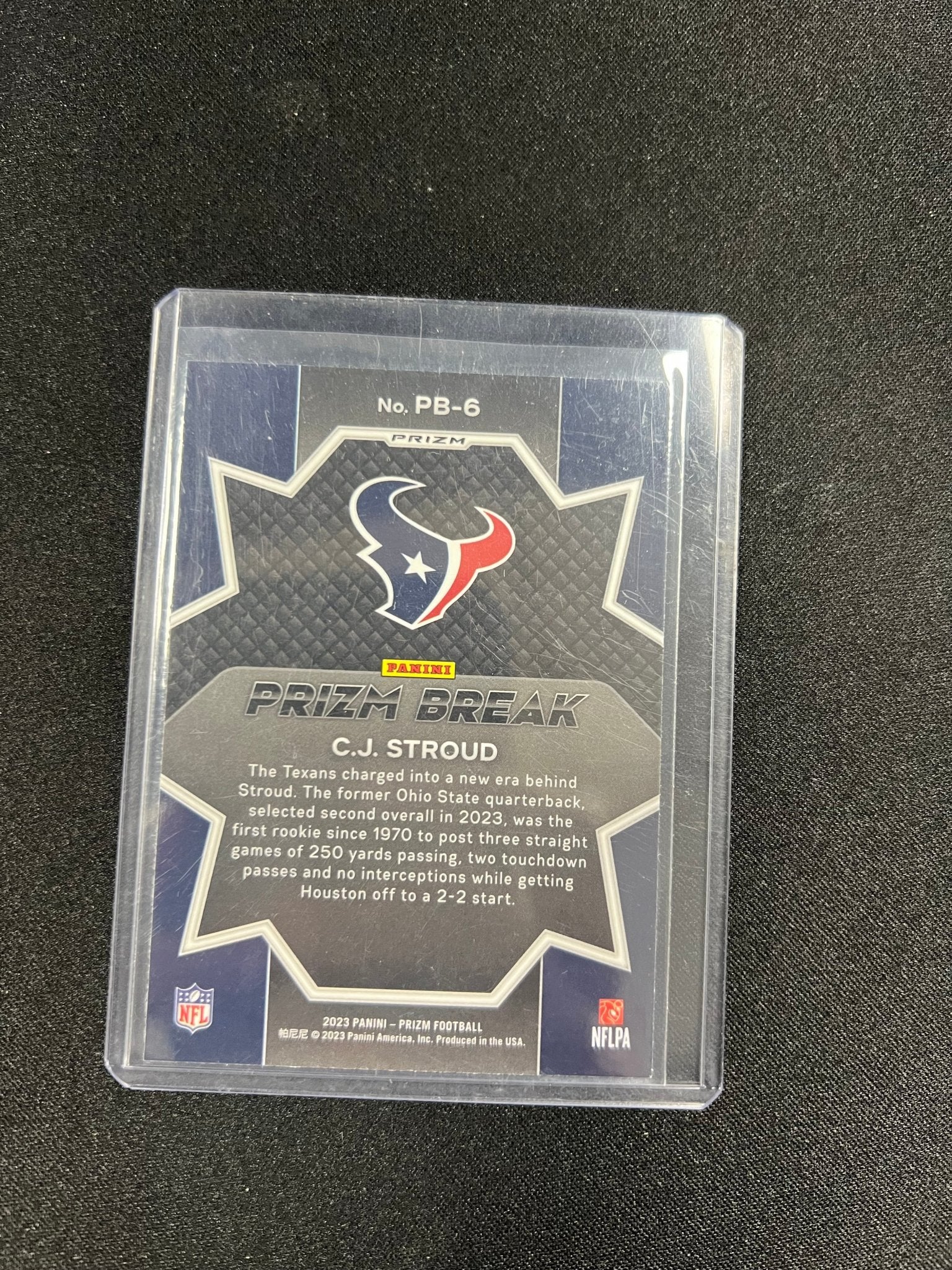 2023 Prizm Football CJ Stroud Prizm Break Green Prizm #PB-6