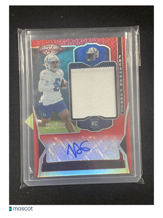 2024 Certified Football Anthony Gould Autograph Relic /199 #FMS-AGD - Papa Joey's Collectibles