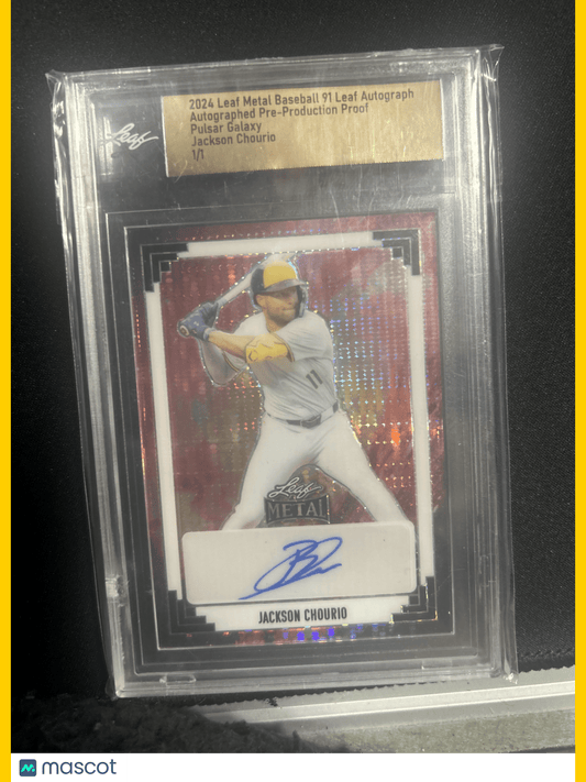 2024 Metal Baseball Jackson Chourio Autograph 1/1 Pulsar Galaxy