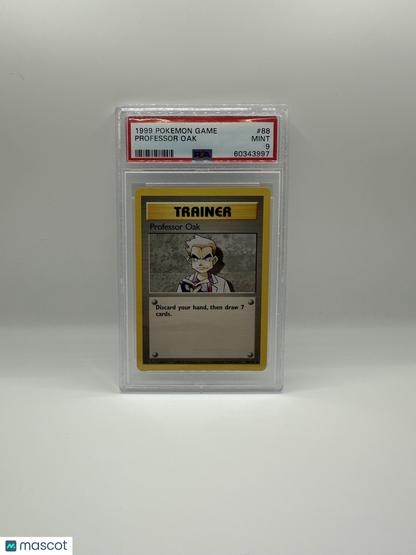 1999 Pokemon Game—Professor Oak #88 Base Set— PSA 9