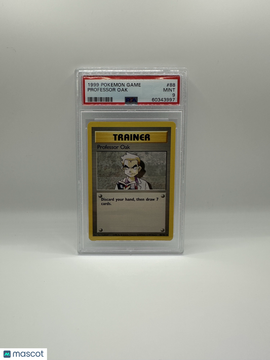 1999 Pokemon Game—Professor Oak #88 Base Set— PSA 9