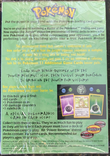 1999 Pokemon Power Reserve Theme Deck - Papa Joey's Collectibles