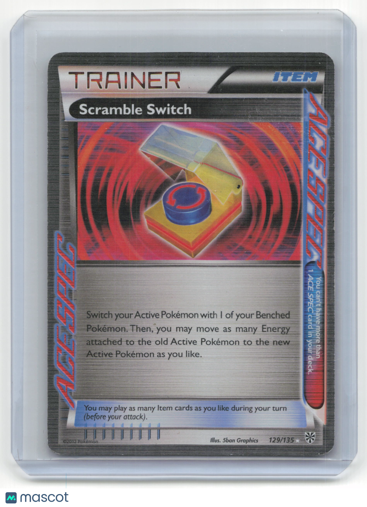 2013 Pokemon Scramble Switch Plasma Storm #129/135 Heavy Played
