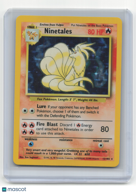 1999 Pokemon TCG Ninetales Base Set #12/102 Lightly Played Holo